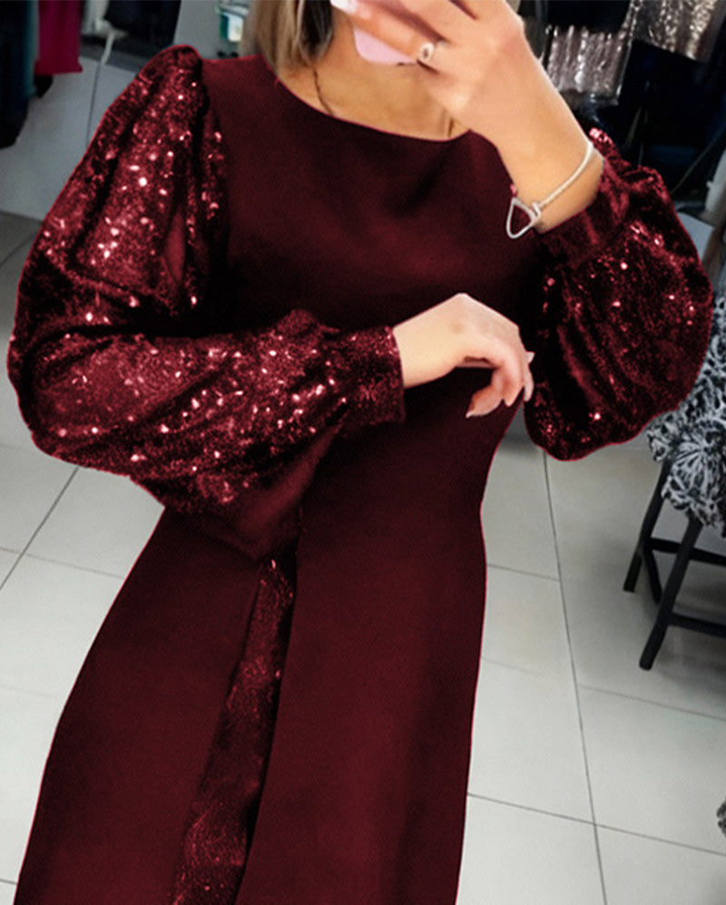 Elegant Kjole Med Puffermer Og Lappetæktsdetaljer