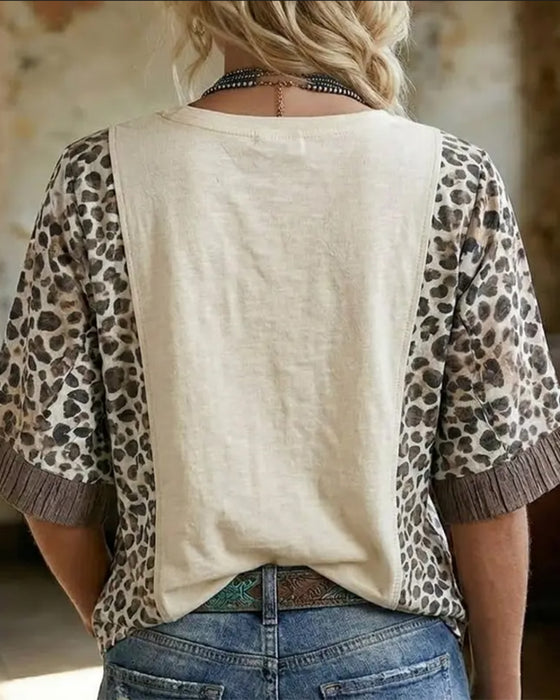 T-Skjorte Leopard Lappeteppe Blonde