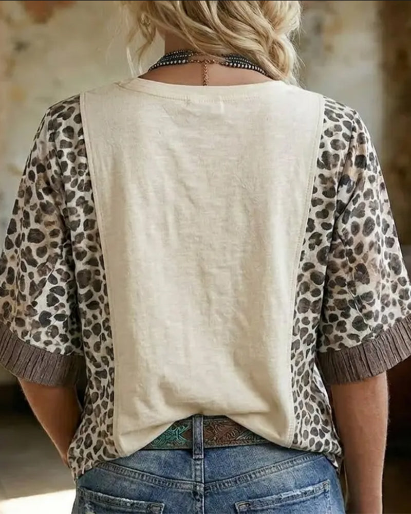 T-Skjorte Leopard Lappeteppe Blonde