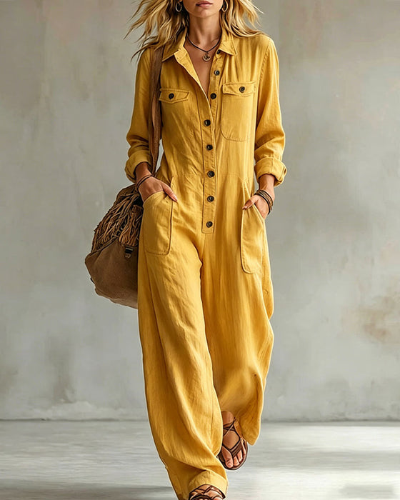 Jumpsuit Enfarget Langermet