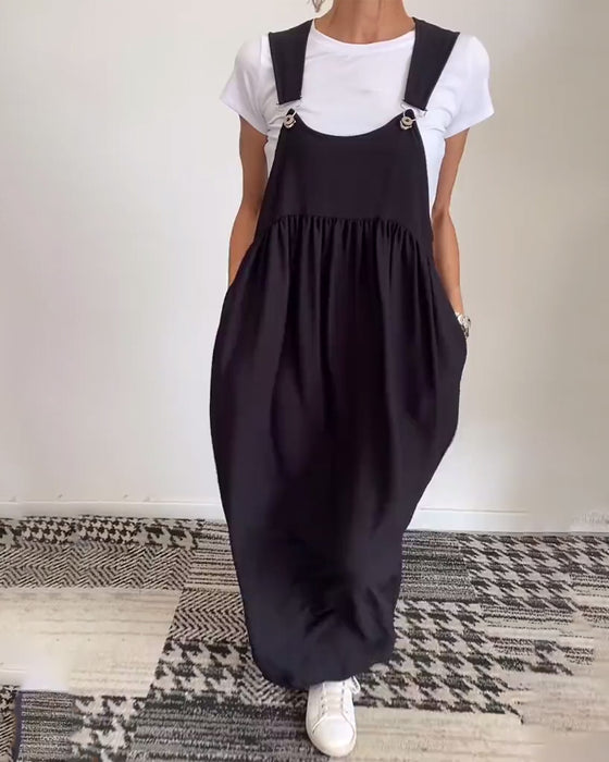 Kjole uformell ensfarget buksesele