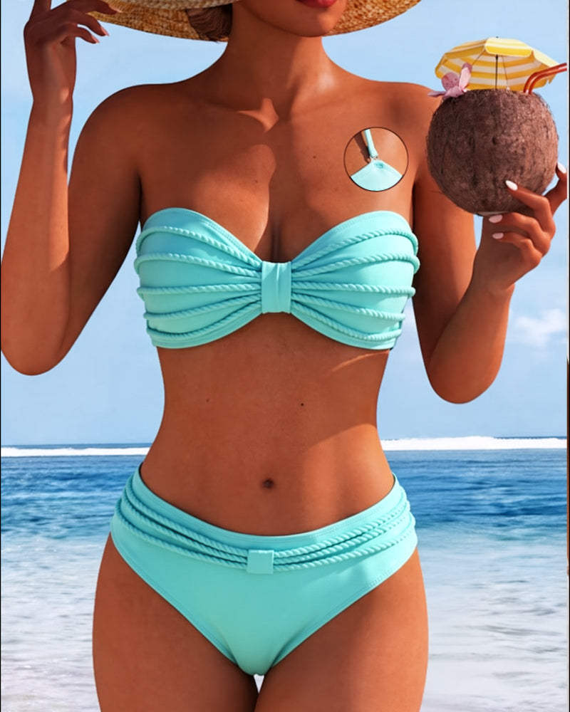 Bikini Ensfarget Halsbånd