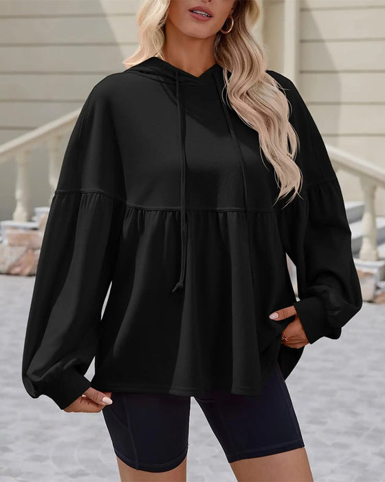 Sweatshirt Hetta Dragsnor Løs