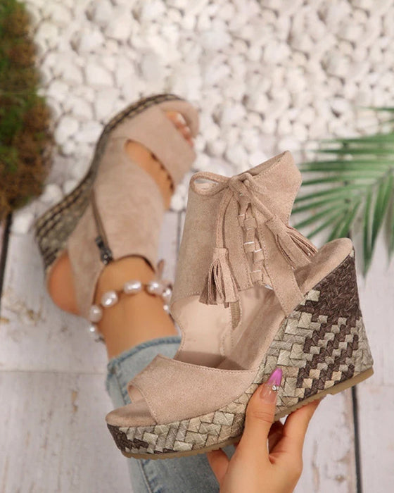 👡Sandaler Dames Åpen Tå Plattform Wedge Dusker