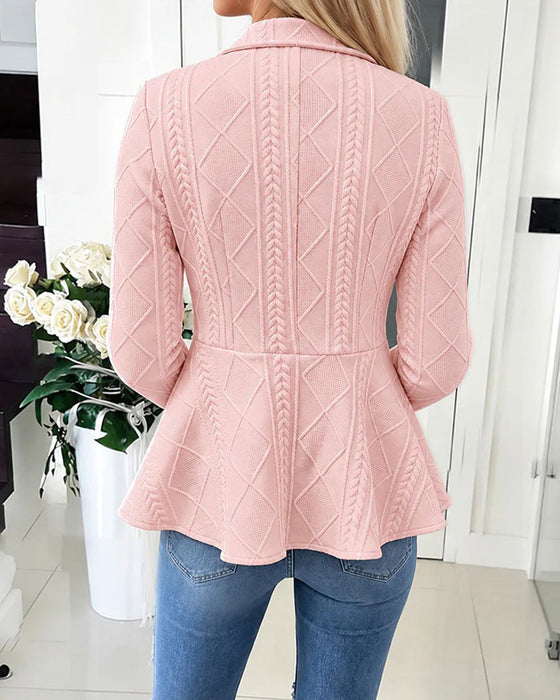 Jakke Knapp Casual Solid