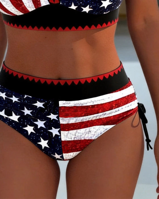 Bikini Høy Midje Trykt