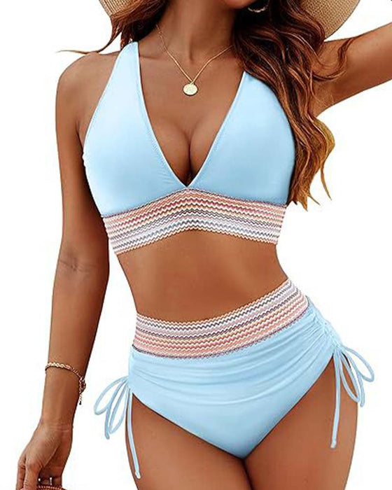 Ferie Bikini V-Hals Med Snøring