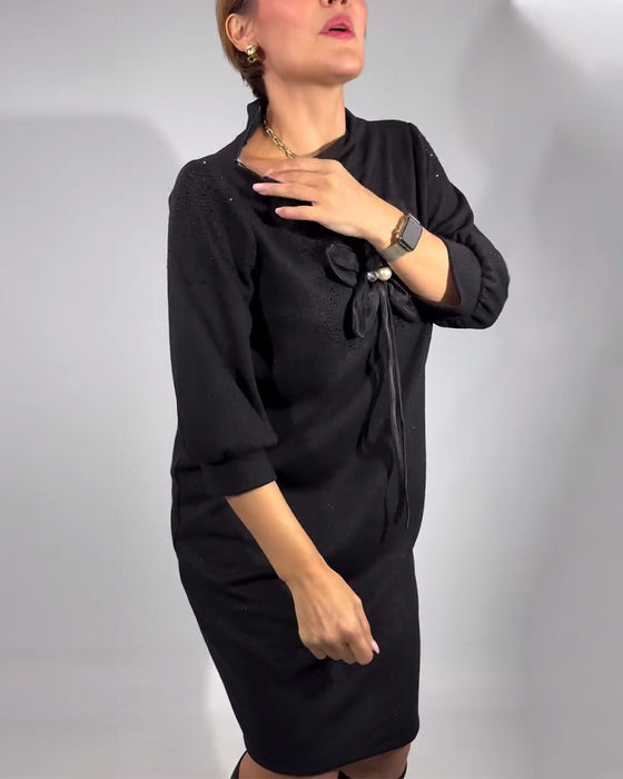 Kjole 3D Blomstermønster Moteriktig