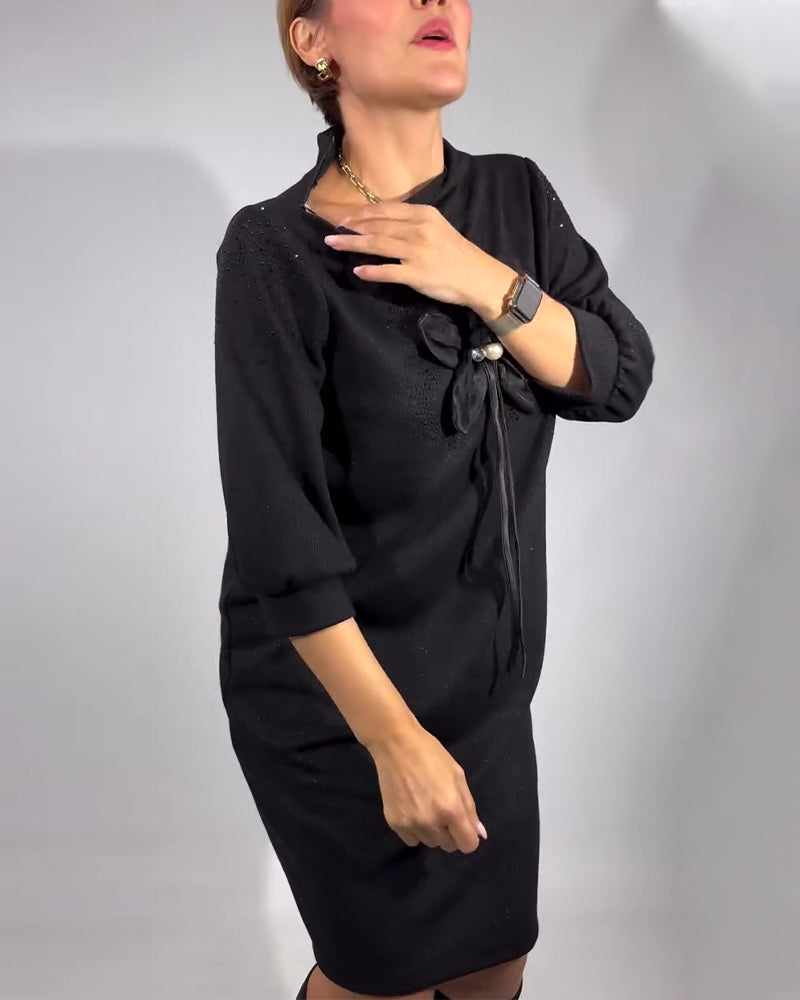 Kjole 3D Blomstermønster Moteriktig