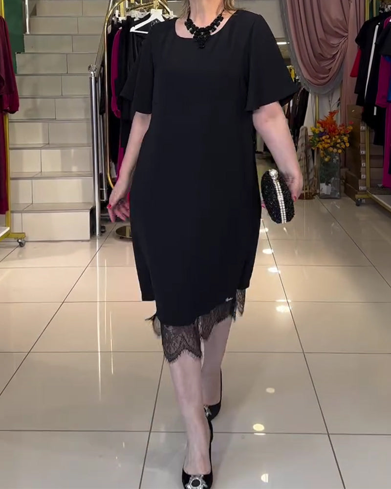 Kjole Knipling Spleising Plus Size Splitt