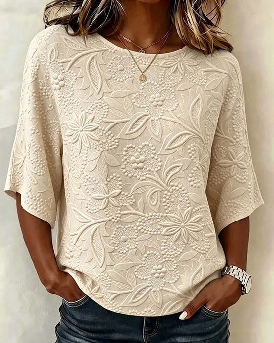 Bluse Kvinne Casual Blomstret