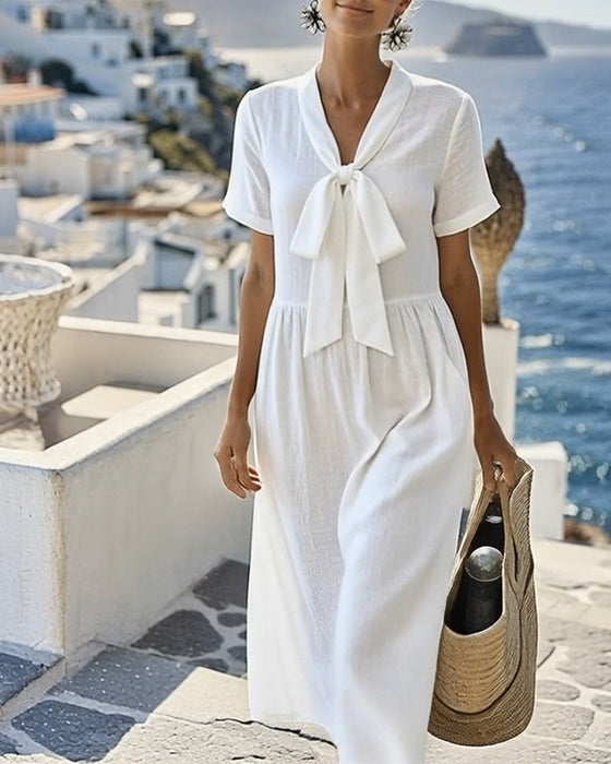 Kjole Elegant Kortermet A-Linje