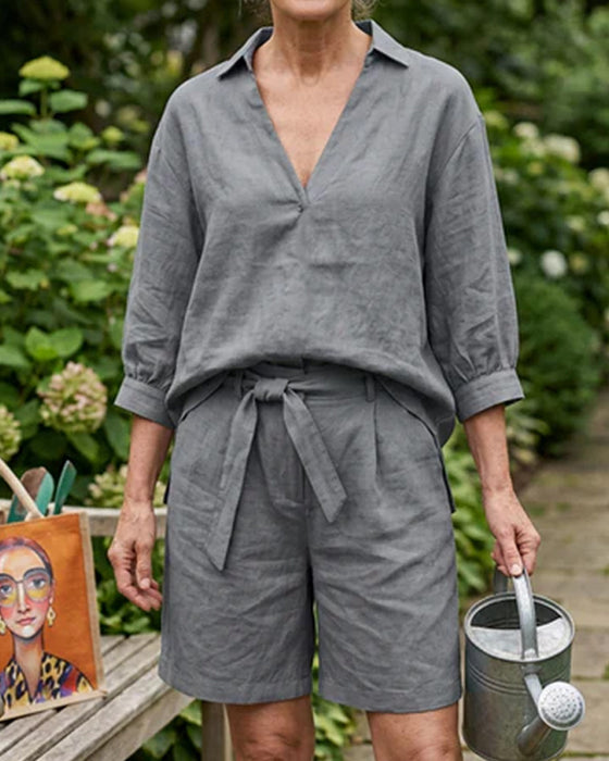 Sett Solid Casual Shorts