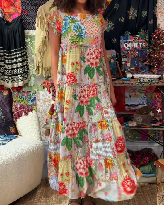 Kjole Fargerik Trykt