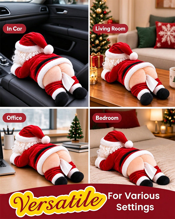 🎅😂 Morsomt Lommetørkleboks-trekk i Julenissedesign