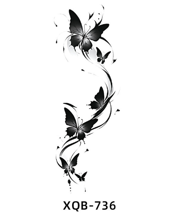 Simulerte Blomstertatoveringsklistremerker For Arm