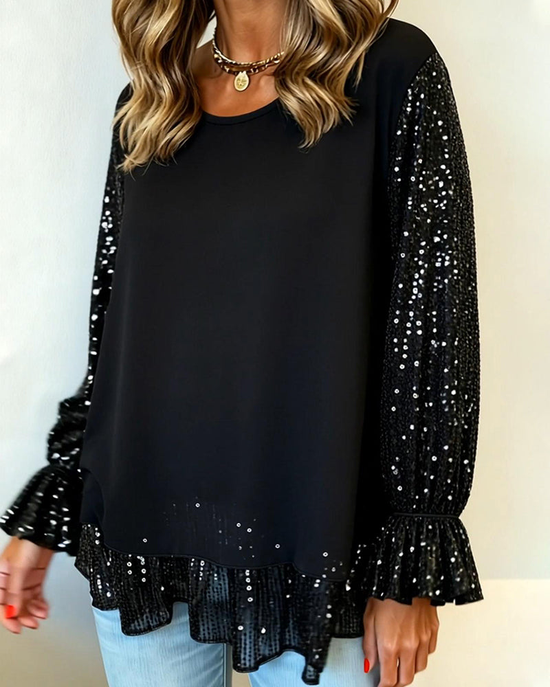 Topp Med Klokkearmer Og Rund Hals