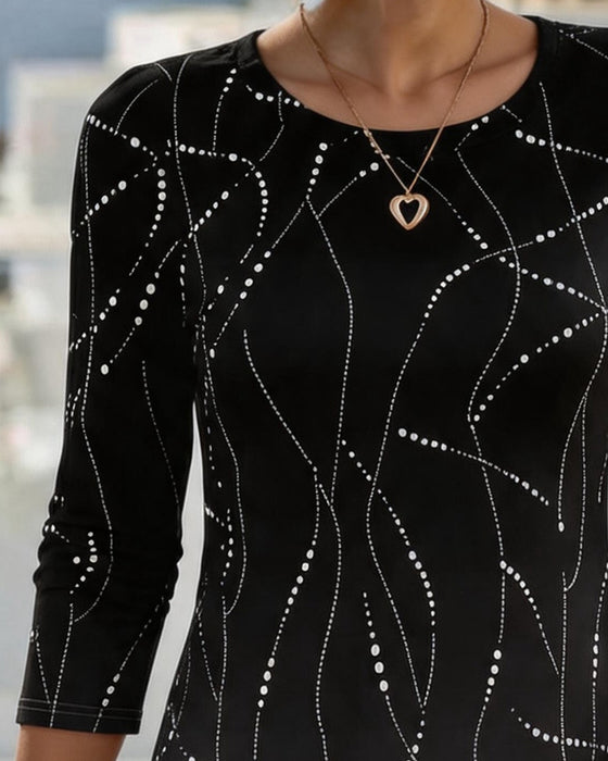 Kjole Gradient Linje Bodycon Mini