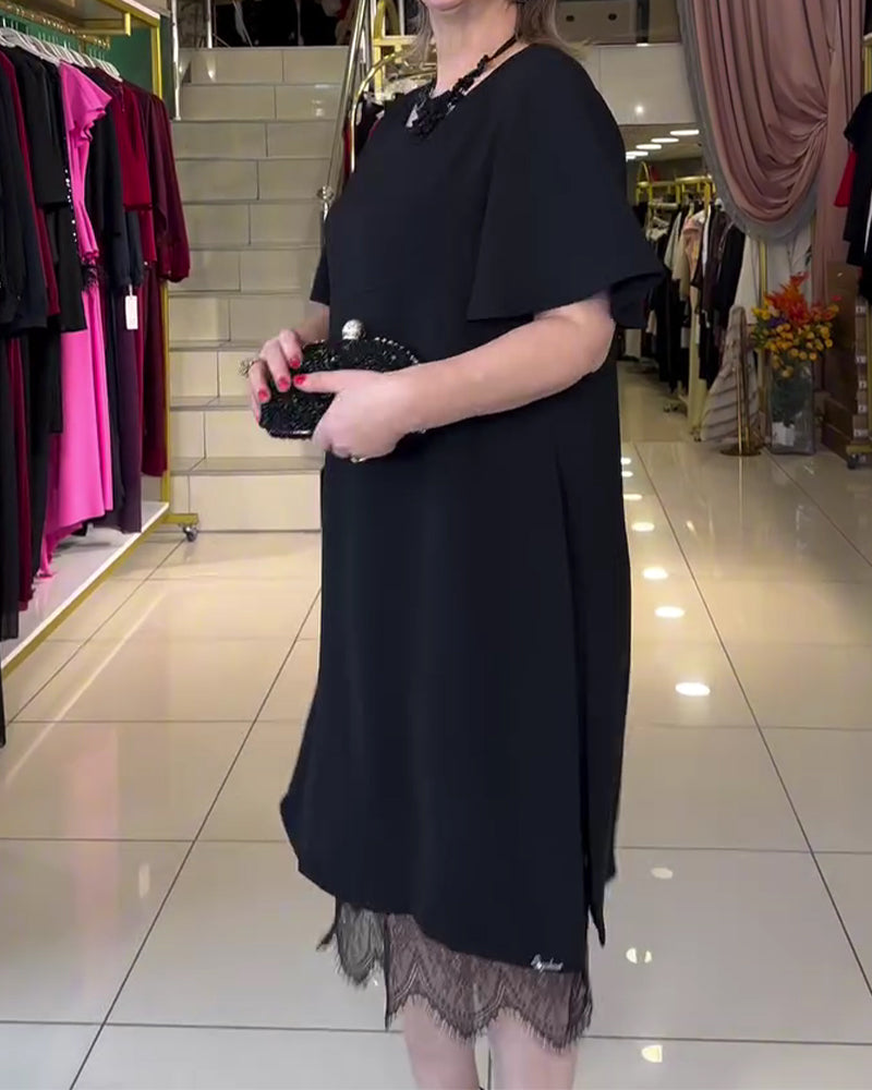 Kjole Knipling Spleising Plus Size Splitt