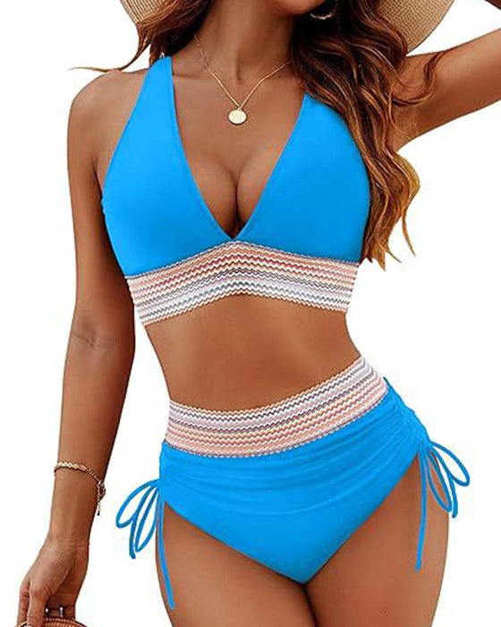 Ferie Bikini V-Hals Med Snøring