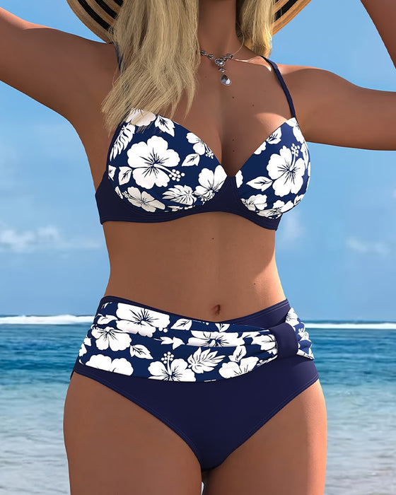 Bikinis Hibiscus Trykk Todelt