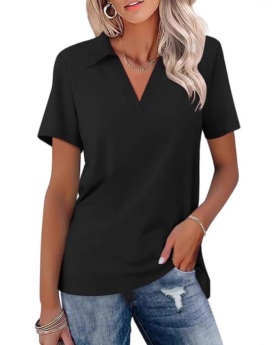 T-Shirt Kort Erme V-Hals Polo