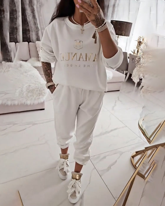 Sett Sporty Casual Trykket To-Delts