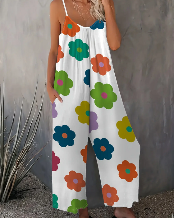 Hoppdrakt Casual Blomstret Trykk