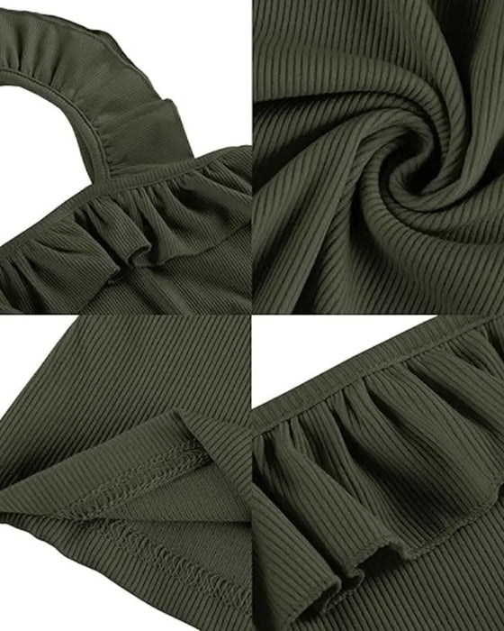 Cami Top Ruffle Kant Ribbet