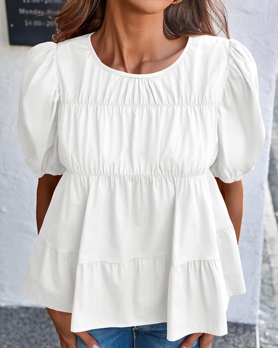 Bluse Pufferme Loose-Fit Rysjet