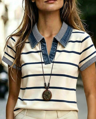 Bluse Stripet Casual Slag