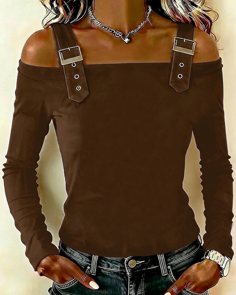 Topp Lang Erme Off-Shoulder Kamisol