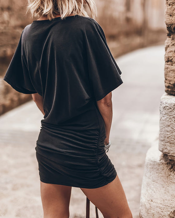 Kjole Rynket Midje Bodycon