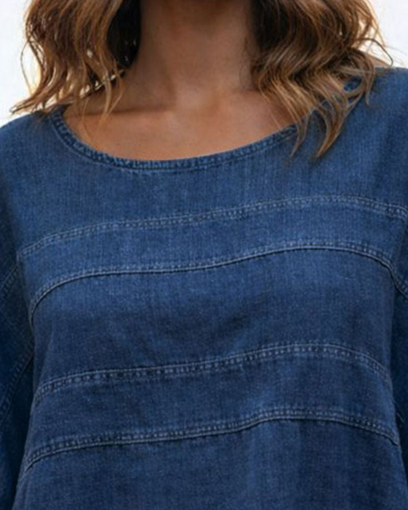 Topp Løs Flaggermuserme Denim