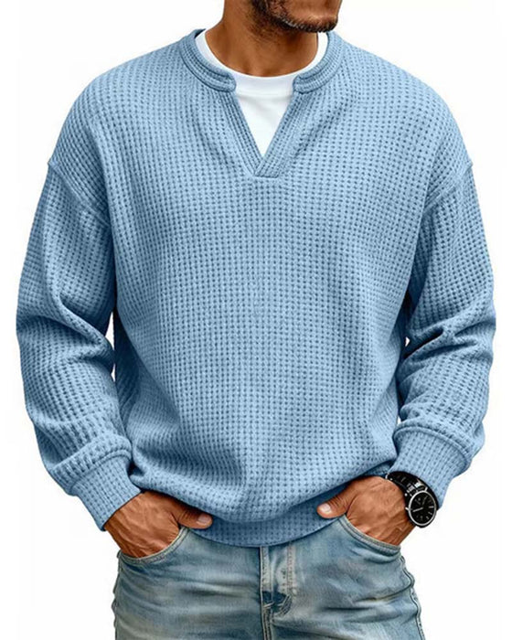 Sweatshirt Herre Rund Hals Falsk Lagdelt