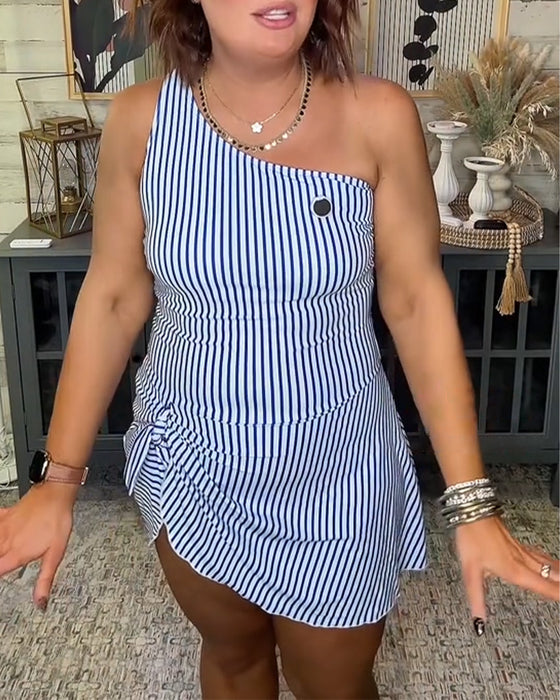 En-Delt En- Skulder Loddrett Stripe