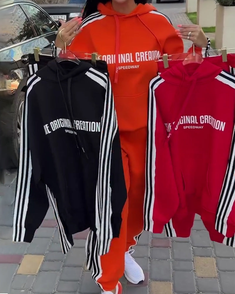 Sett Stripet Casual Lang Erme