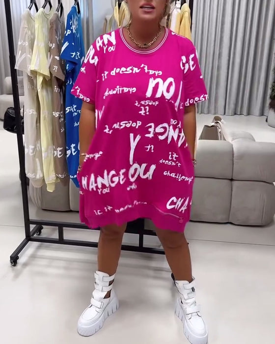 Kjole Løs Bokstavtrykk