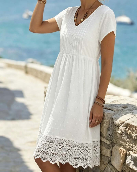 Kjole Jacquard Blonder Midi