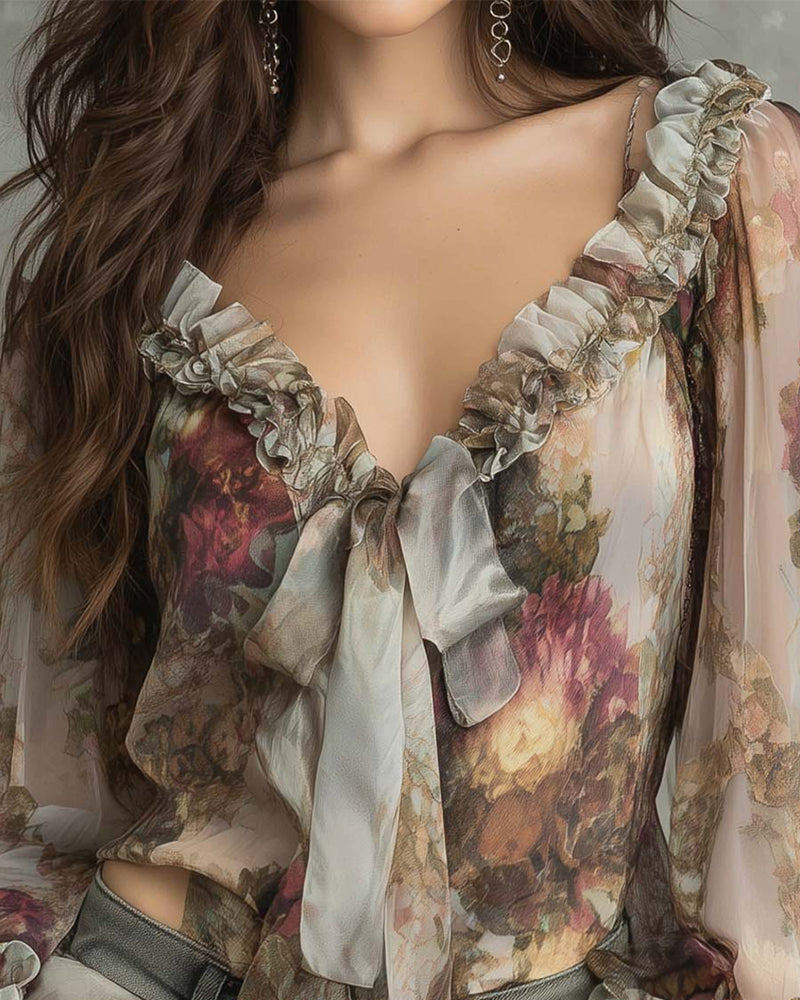 Bluse Lotusprint Elegant