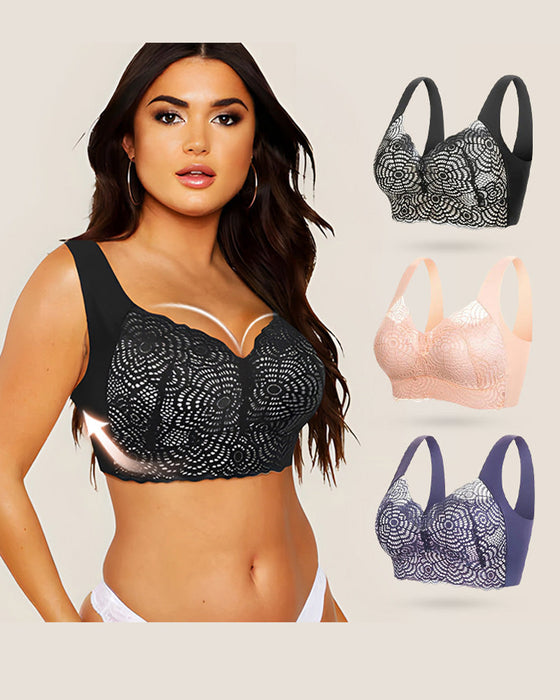 🤩SISTE DAG AV SALGET 🔥Ultimat løft & støtte – Blonde-BH i plus size