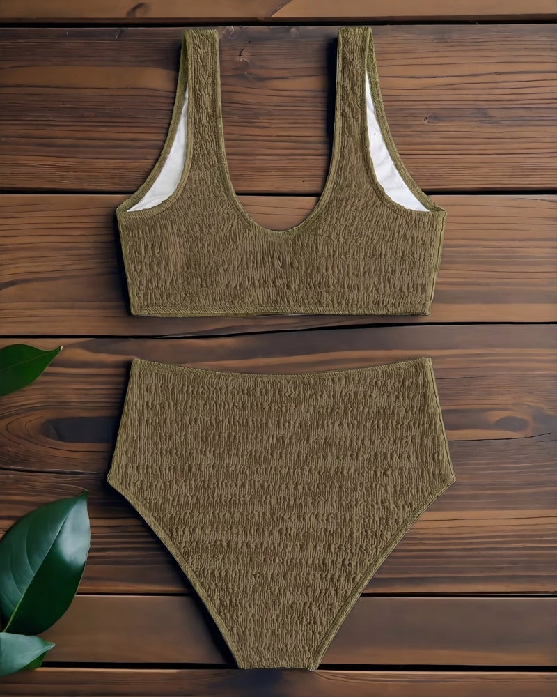 Bikini V-hals Høy Midje
