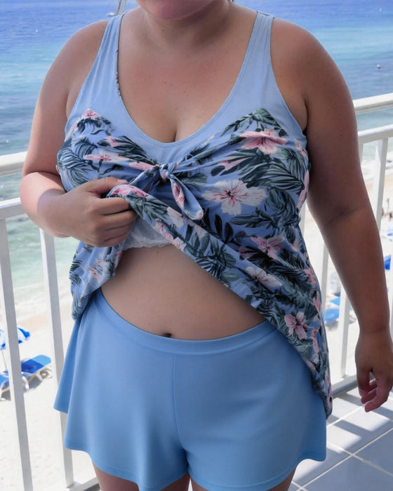 Badedrakt med trykk, avslappet todelt