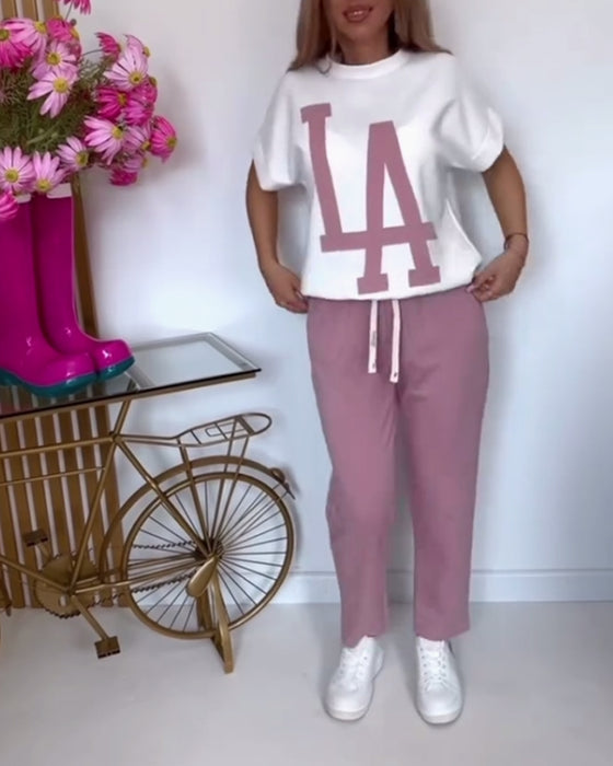 Sett Casual Letter Print Sports