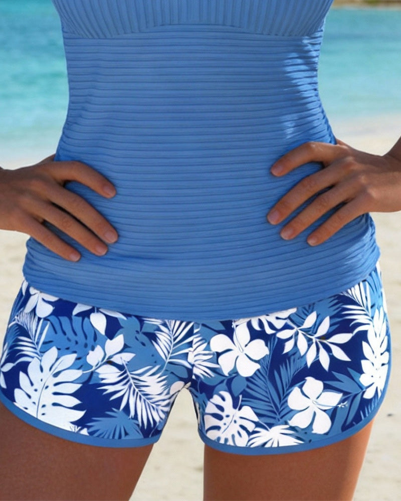 Tankini Botanisk Blad Trykk Separate Casual