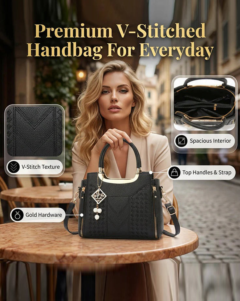 Veske Kvinne'S V-Søm Topphåndtak Satchel