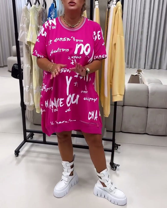 Kjole Løs Bokstavtrykk