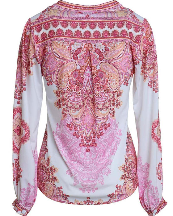 Topp V-Hals Bohemsk Løs