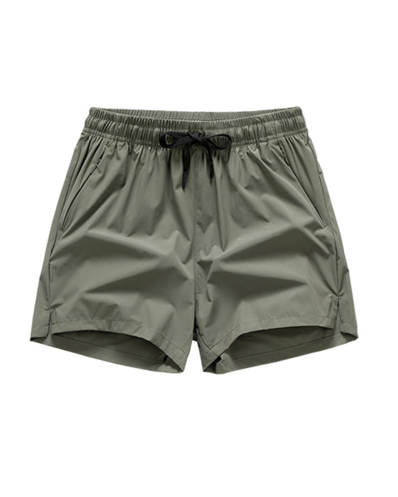 Shorts Menn Elastisk Midje Lomme Hurtigtørkende Is-Silke Sport
