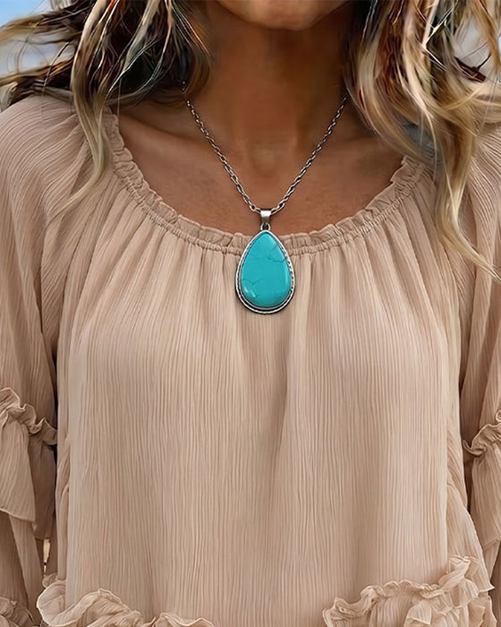 Bluse Dobbel Lag Ruffle Flare